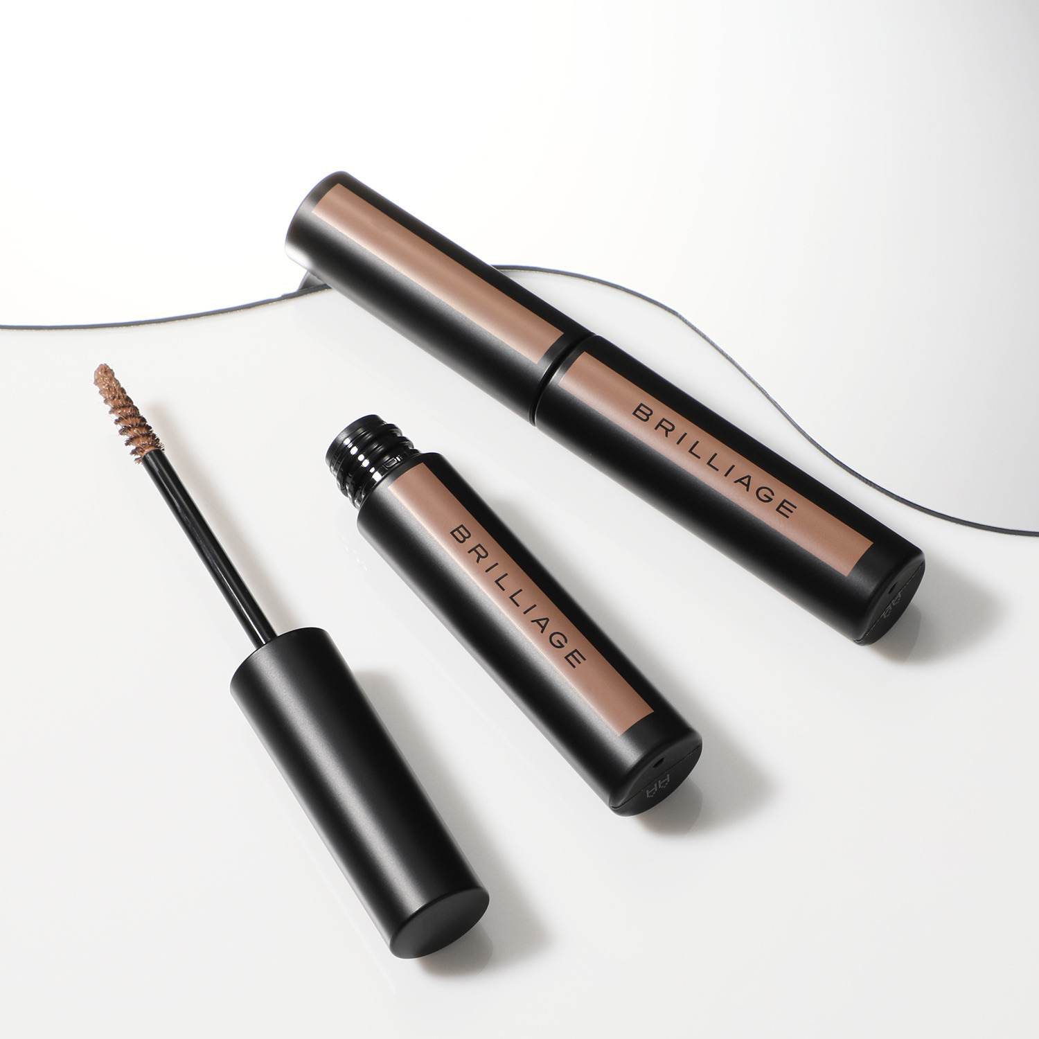 ブリリアージュ 簡単に眉色チェンジ！ セッティング　ブラッシュ アイブロウ ＜ピンキッシュブラウン＞ デビュー２本セット