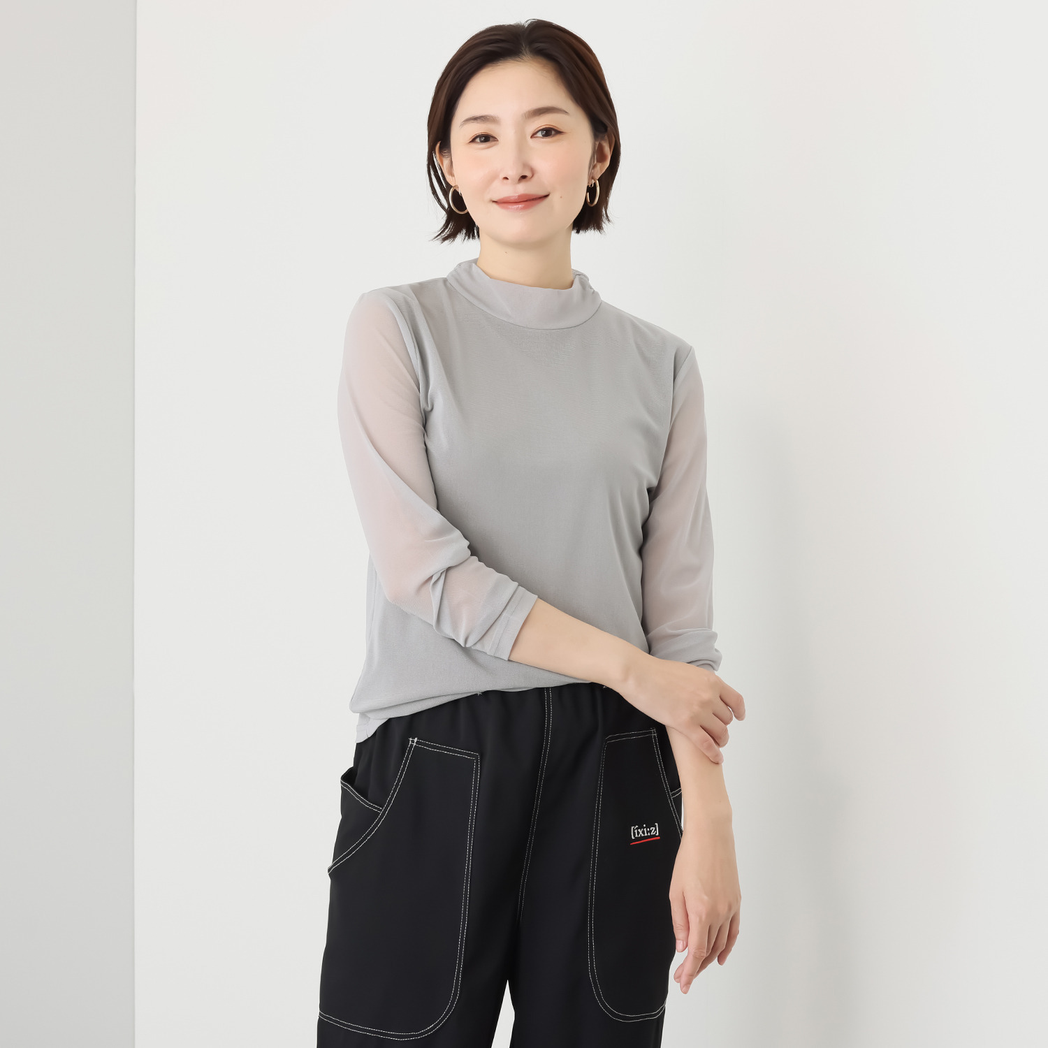 イクシーズ カラーコンビ シアートップス