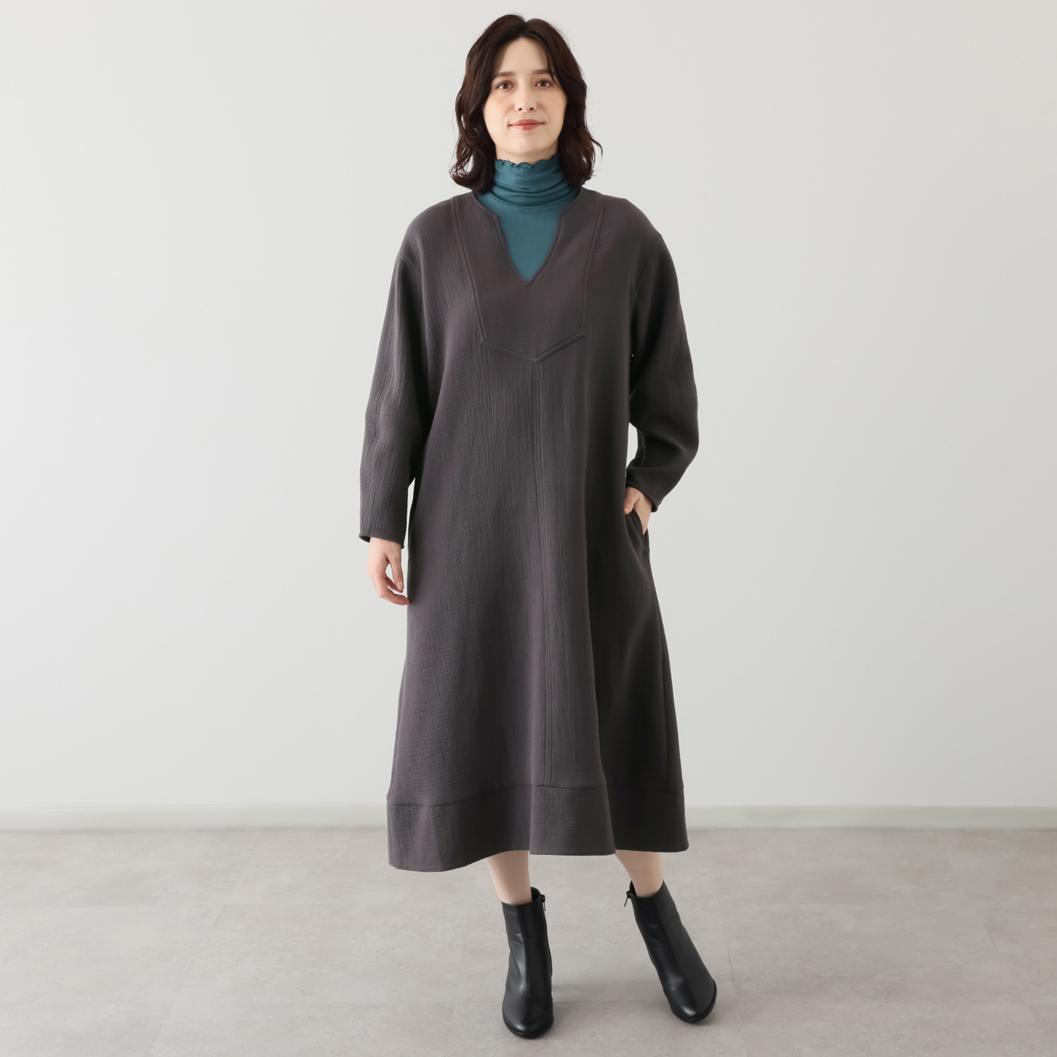 ヘ・エラ 大人美人 コットン100％ コクーンシルエット