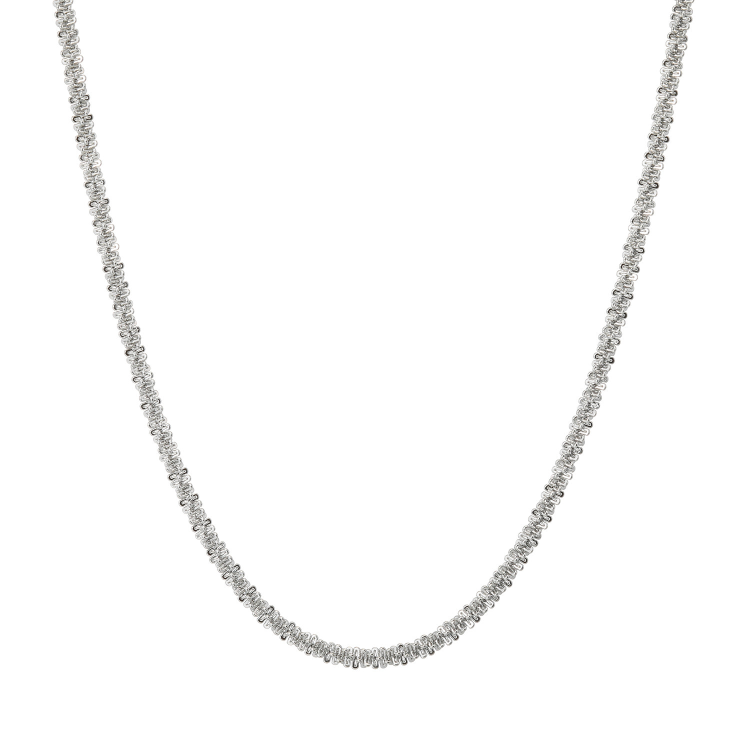 キラレ ステンレス クリスクロスチェーン 煌めきネックレス