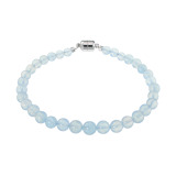 グランシフォレ アクアマリン ラウンドビーズ ブレスレット