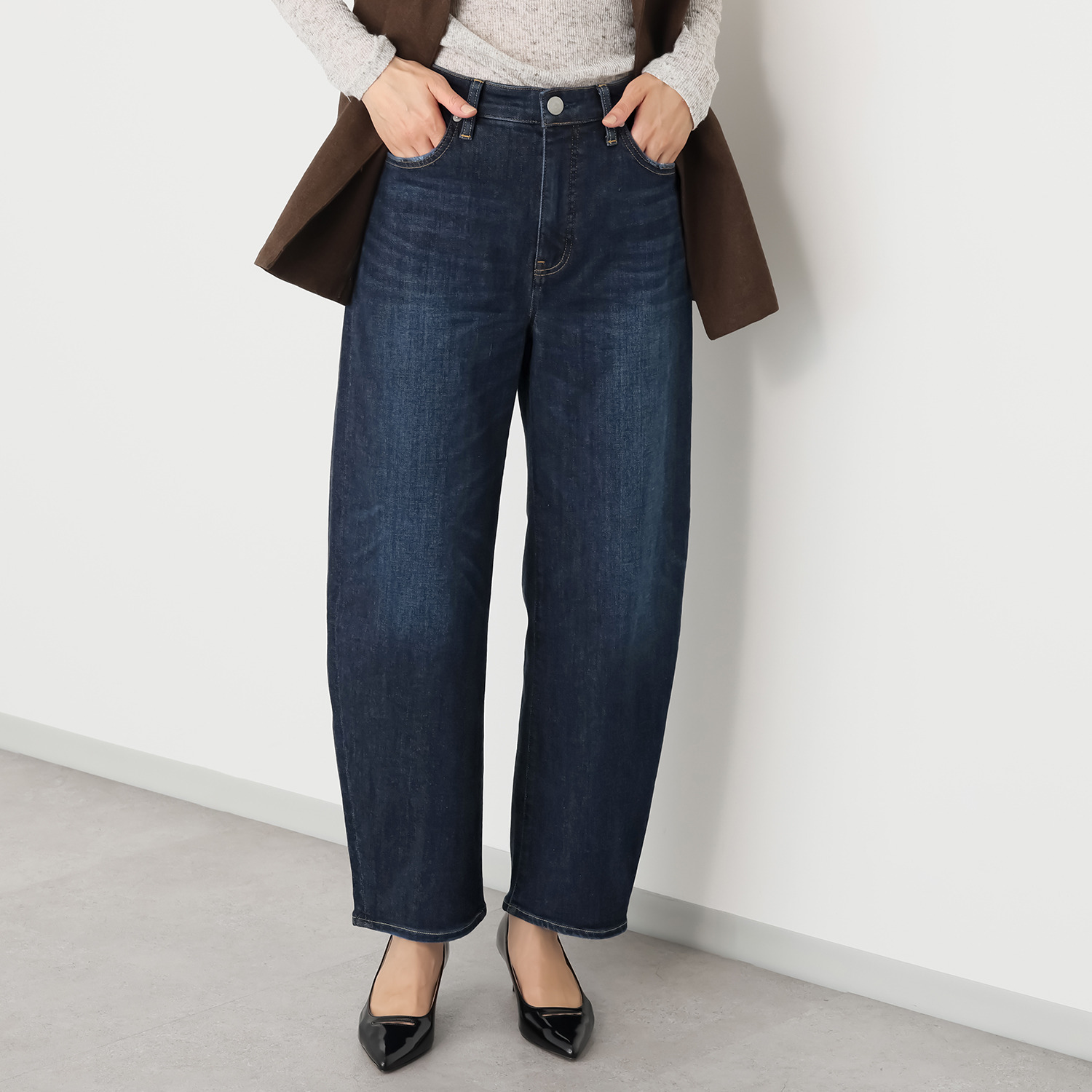 シュガーデプト ふんわり肌に気持ち良い ソフトタッチデニム カーブパンツ