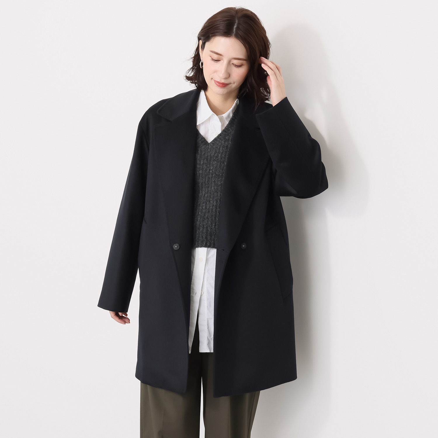 イネド 上品カシミヤ100 コート イネド 上品カシミヤ100 コート