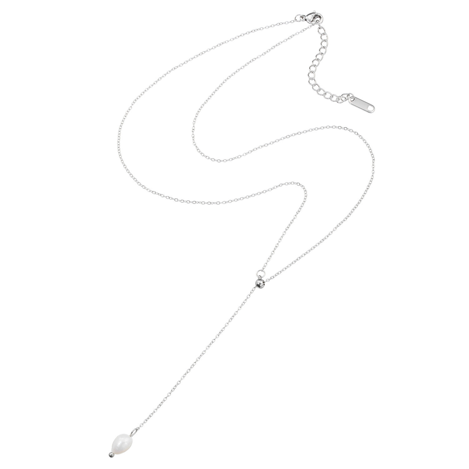 カリーナ・ペルラ ステンレス 淡水パール スライドネックレス