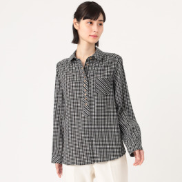 ダジュール ギンガムチェック ブラウス