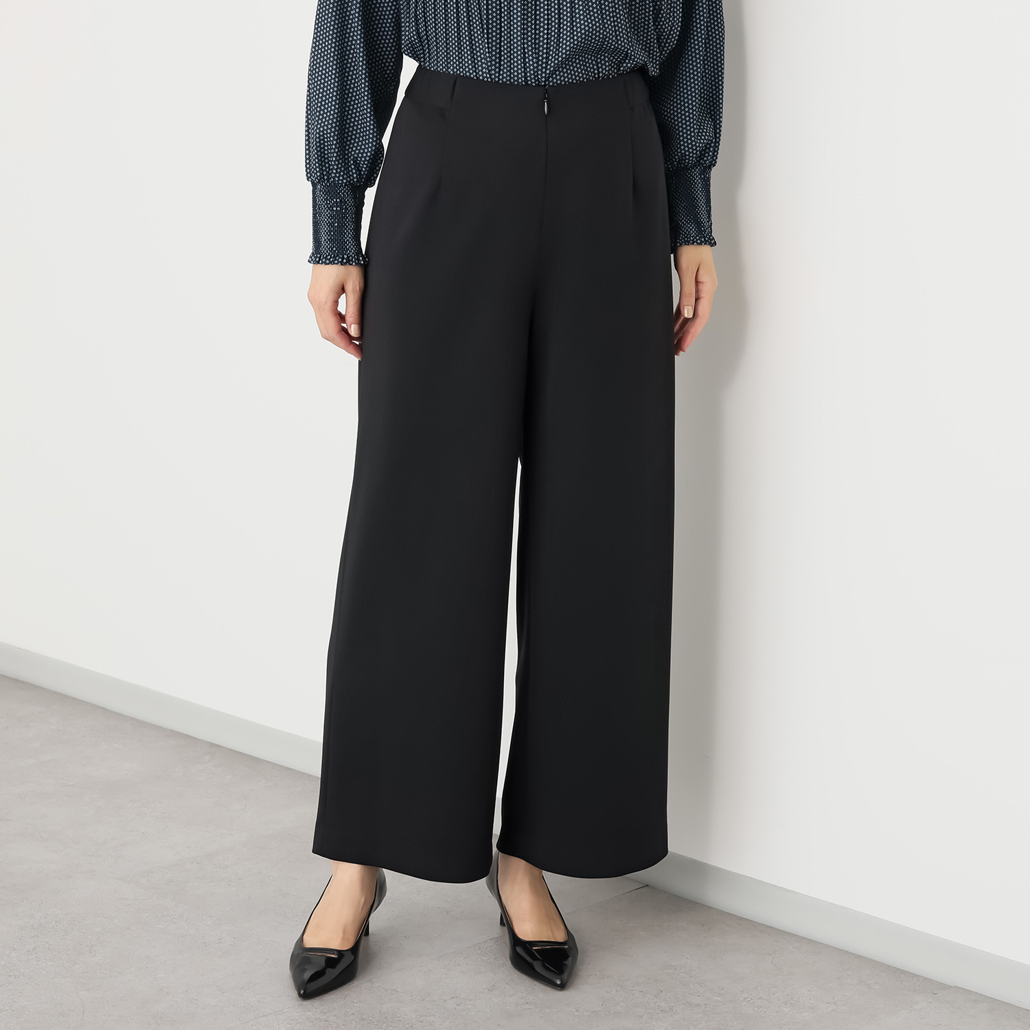 レ・ラリック ドレープ ワイドパンツ- ショップチャンネル