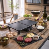 エバークックデコ 食卓で味わう感動グリル！ ２面調理も片面調理もＯＫ それぞれ温度調節もできる ホットプレート デュオグリル ＨＰＹ−１２１