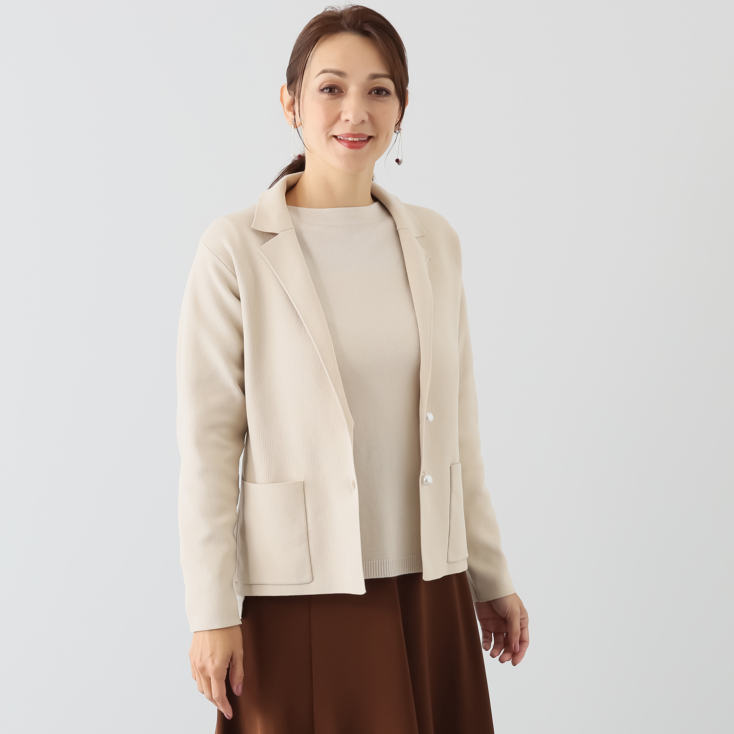 パルムミミ リラックス＆ リュクスが叶う テーラード ニットジャケット