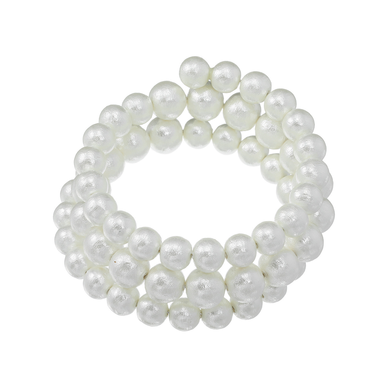 マダムヒロコ コットンパール スパイラルデザイン ブレスレット “スピラール”