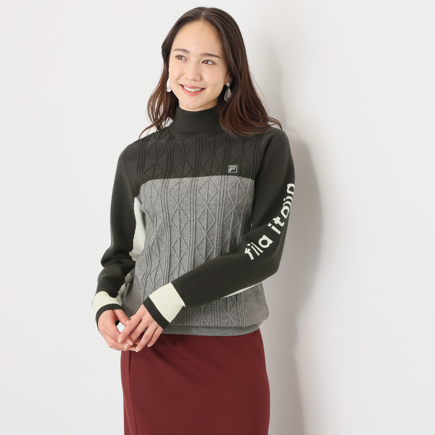 フィラ ブロック切替 モックネックセーター- ショップチャンネル