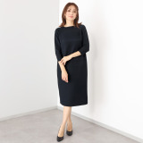 マルティジャーニ 日本製　匠の技 立体編 軽量ストレッチ コクーンワンピース