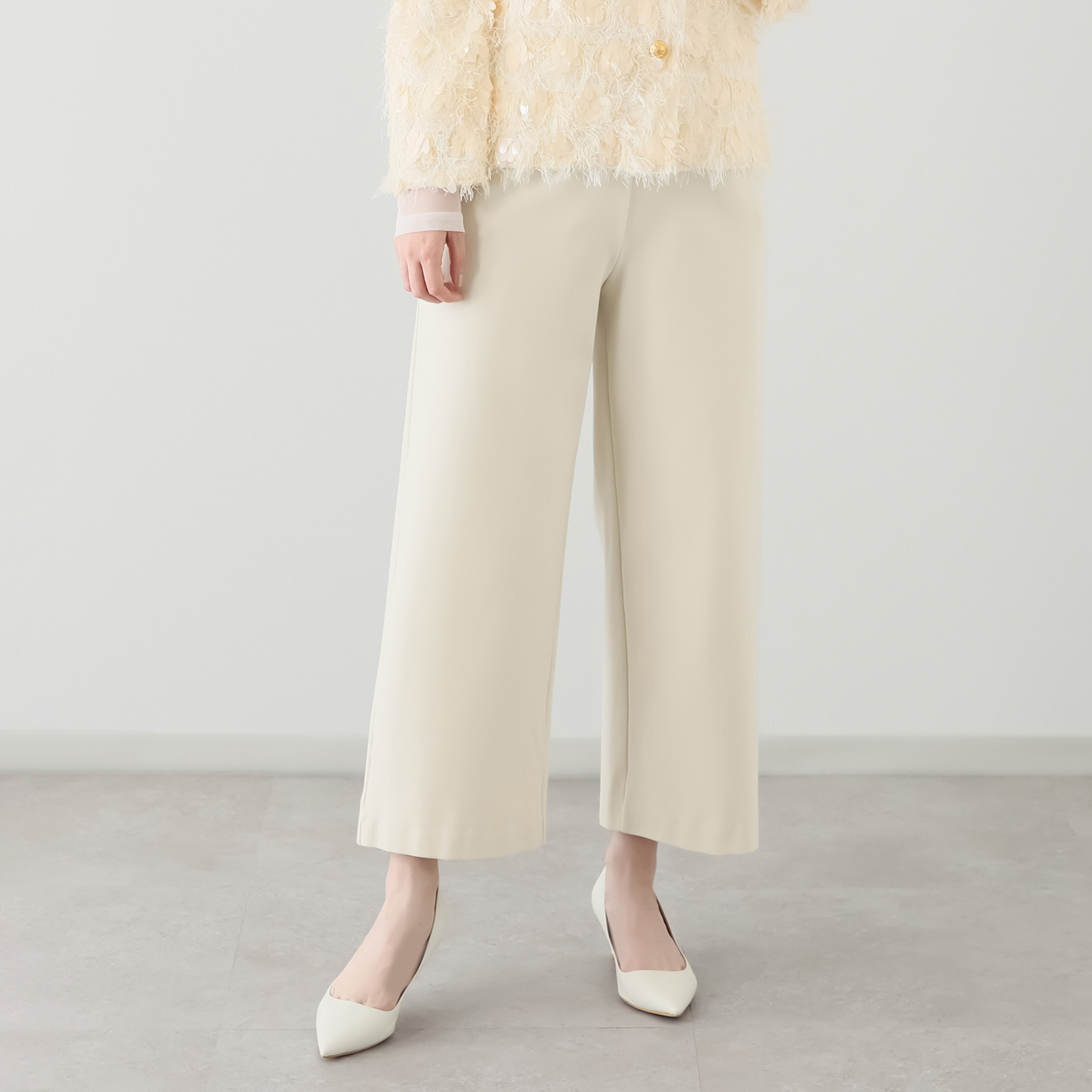 上質ごこち 吸湿発熱 プレミアム雅山（Ｒ） ワイドパンツ ＜股下６２ｃｍ＞