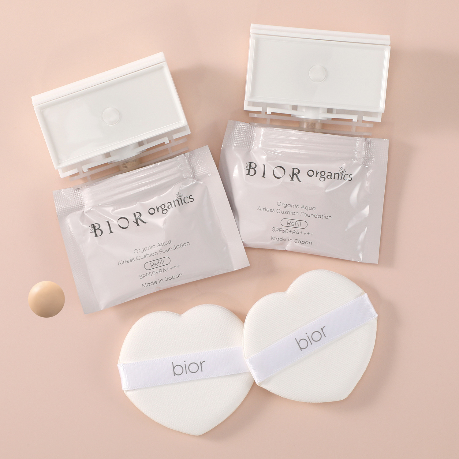 ビオールファンデーション　レフィル&パフ(標準色)　4個 ビオールファンデーション レフィル&パフ(標準色) 4個 bior