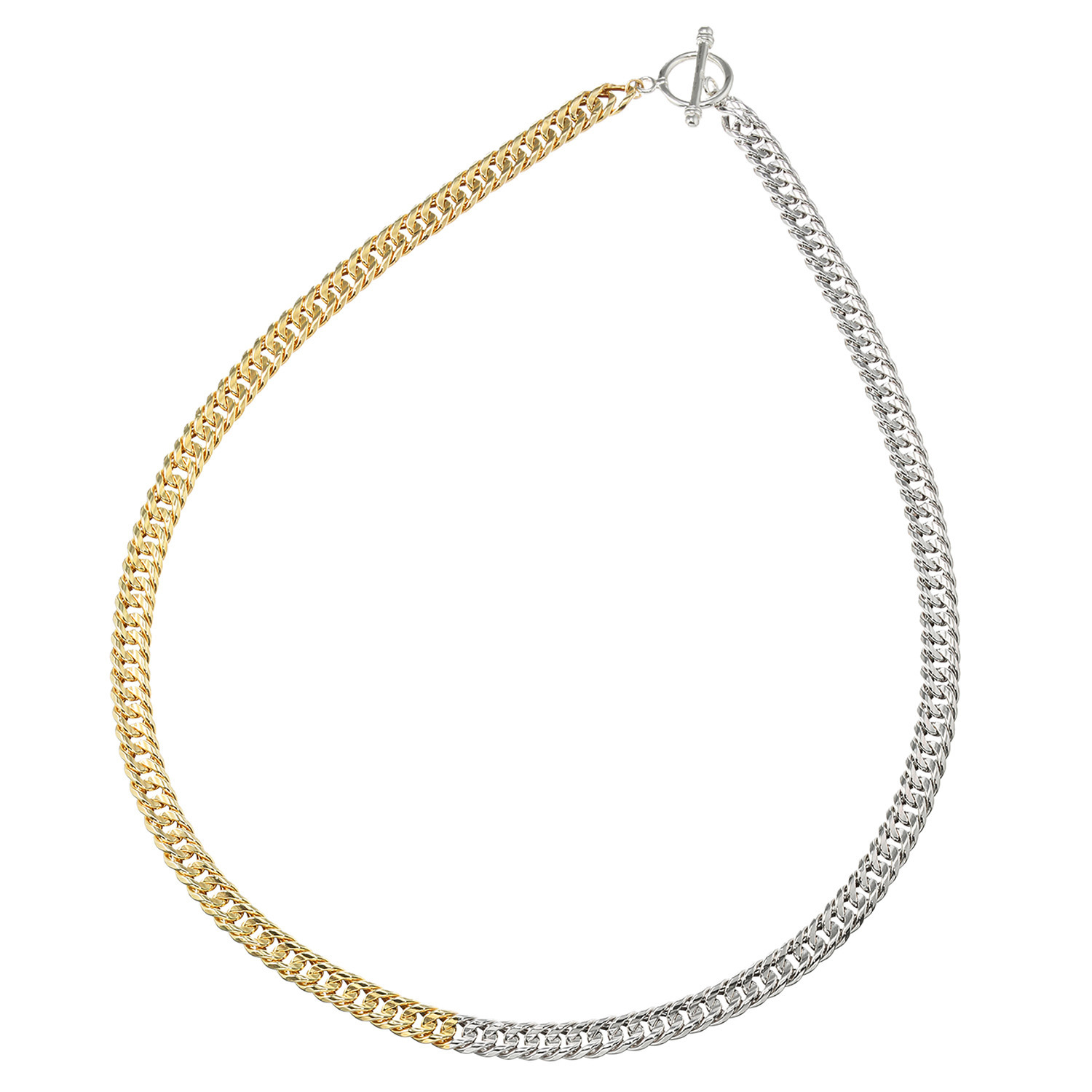 煌香 18K＆シルバー 喜平ホロー ツートーン マンテル