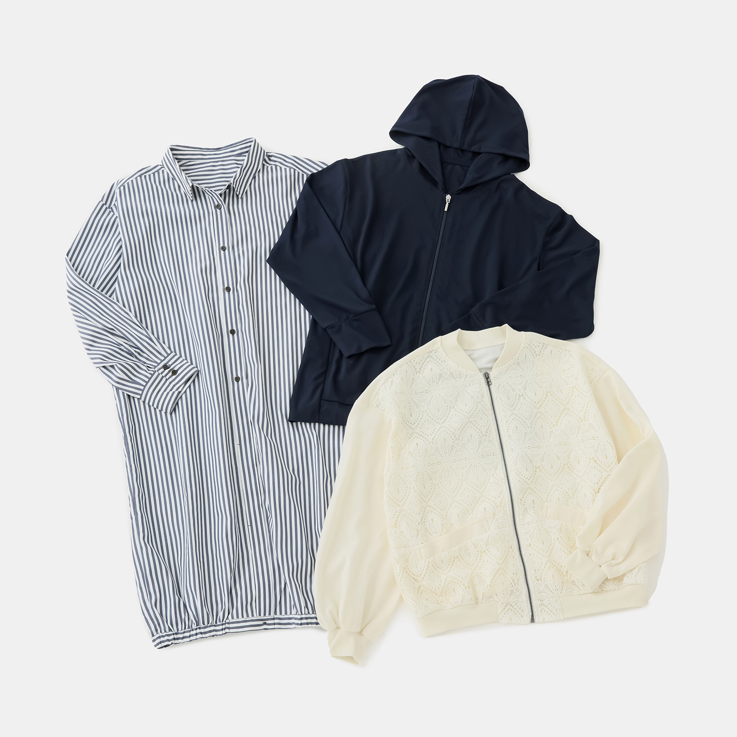 元町ゼラール デイリーや行楽時季に！ お楽しみ袋 羽織りアイテム３点セット