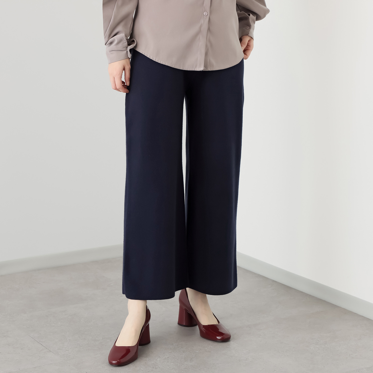 バーチ　ドゥエ 快適着心地！ ニットワイドパンツ