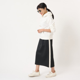 ミューリエ 大人フェミニンな スポーティーミックス サイドラインスカート