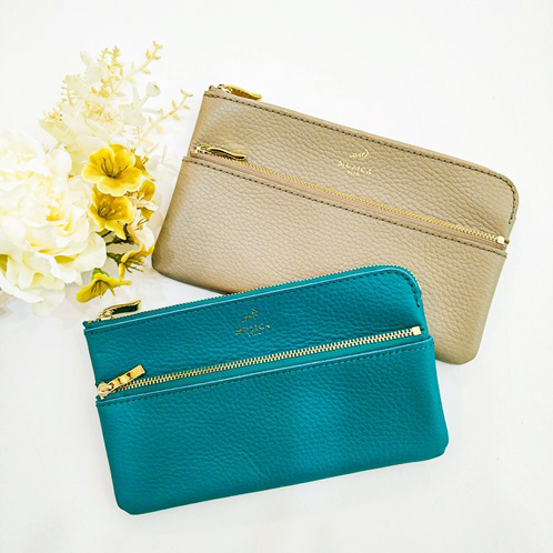 ムジカヴィータ イタリアン牛革 通帳サイズポーチ