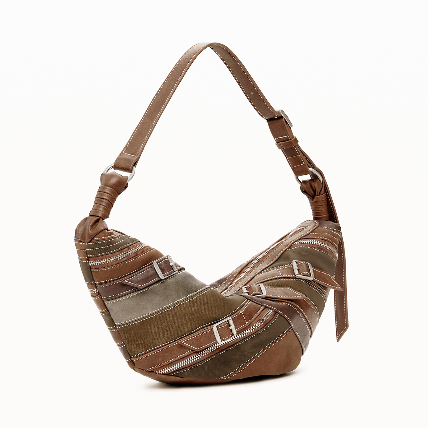 デシグアル パッチワークベルト ワンショルダーバッグ