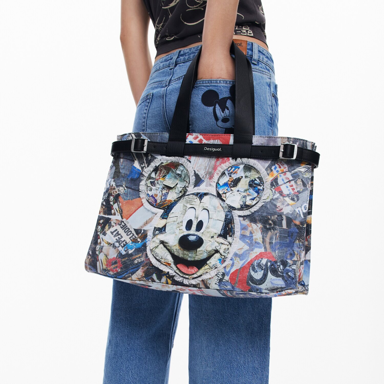 【定価15900円】　未使用　デシグアル　ディズニー　ミッキー バック　12 デシグアル ミッキーマウス グラフィック風プリント 大容量ビッグ