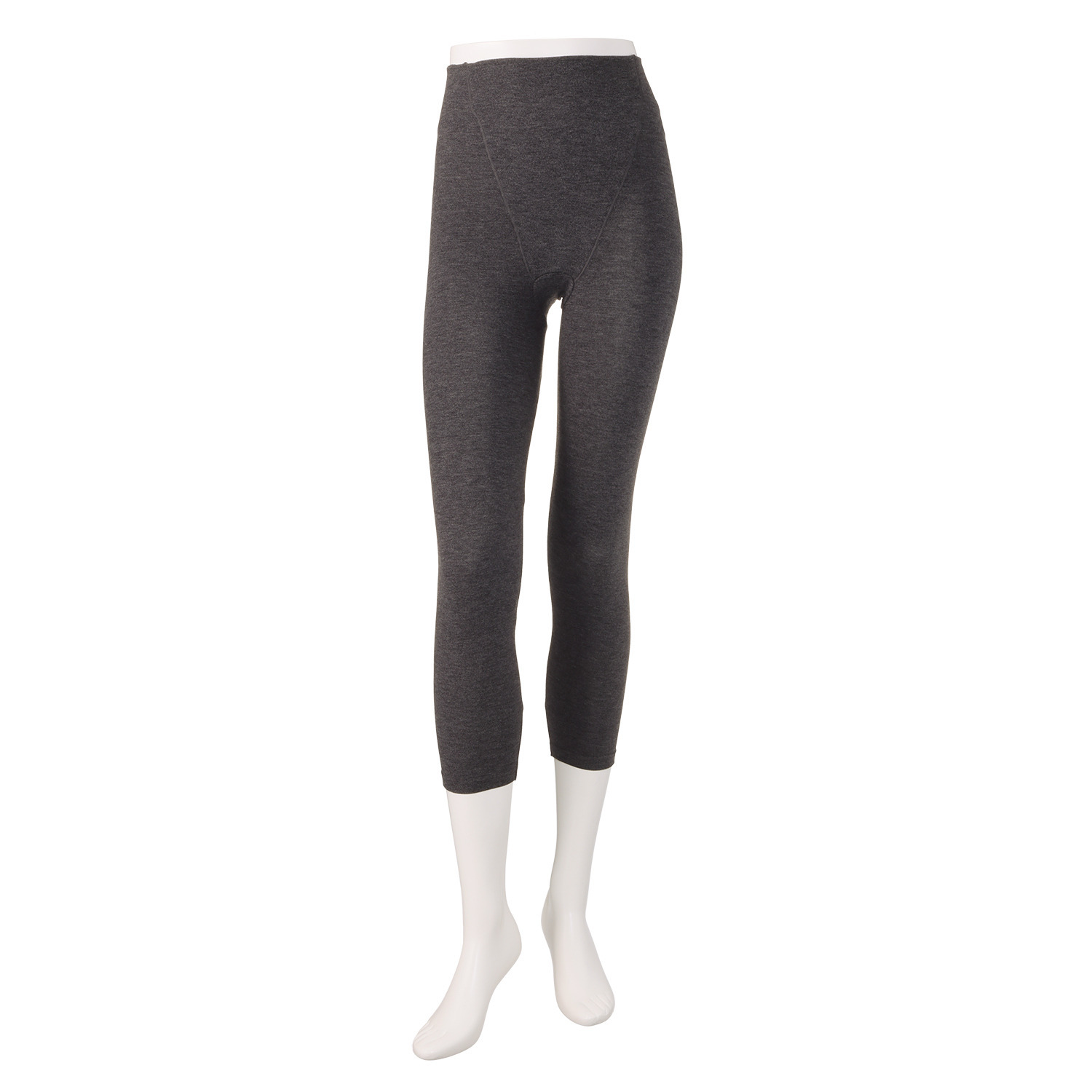 温活キュート ピーチ起毛 仙骨キルト 八分丈ボトム