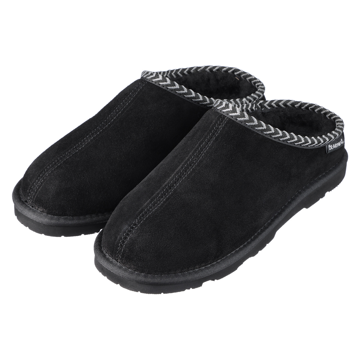 ベアパウ はっ水牛革スエード ムートン調 厚底スリッポンシューズ “タビタ”