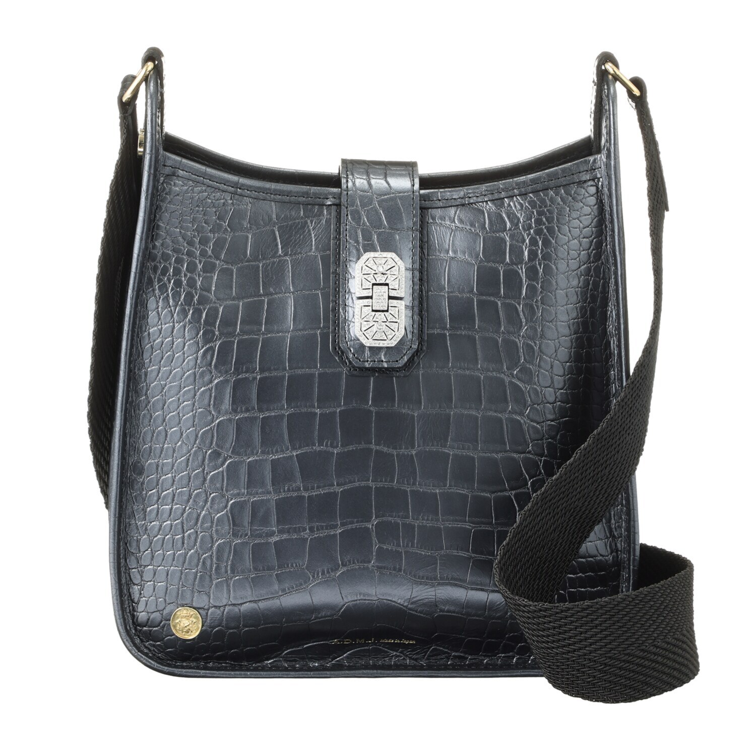 エーディーエムジェイ 牛革クロコダイル型押し アールデコ