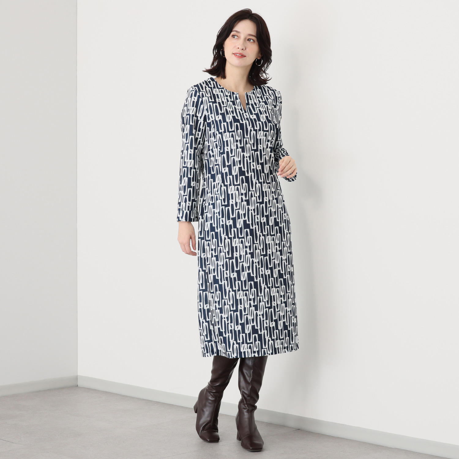 レイメイヤーズ イタリア製 プリントワンピース