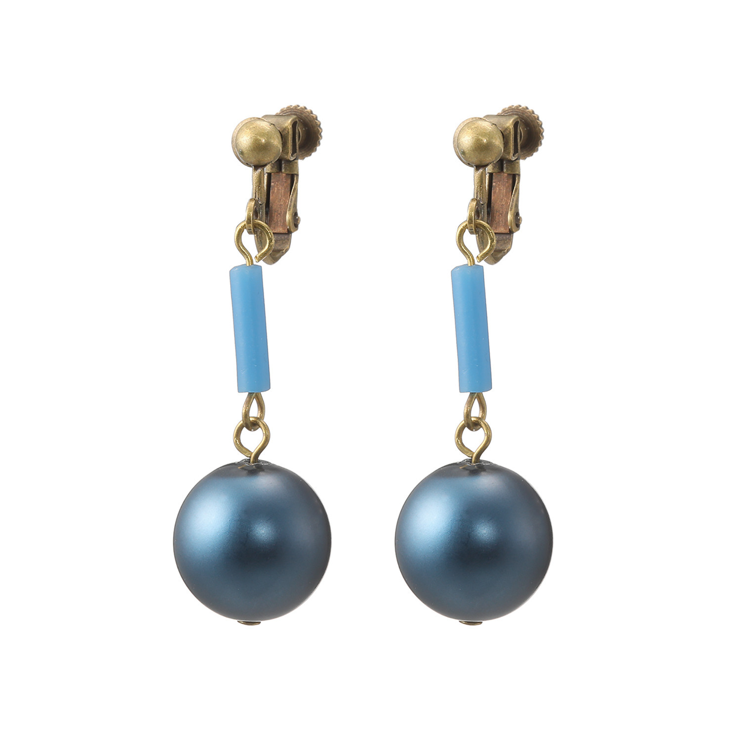 アビステ ウンゲル社 ガラスビーズ ブルームーン イヤリング／ピアス