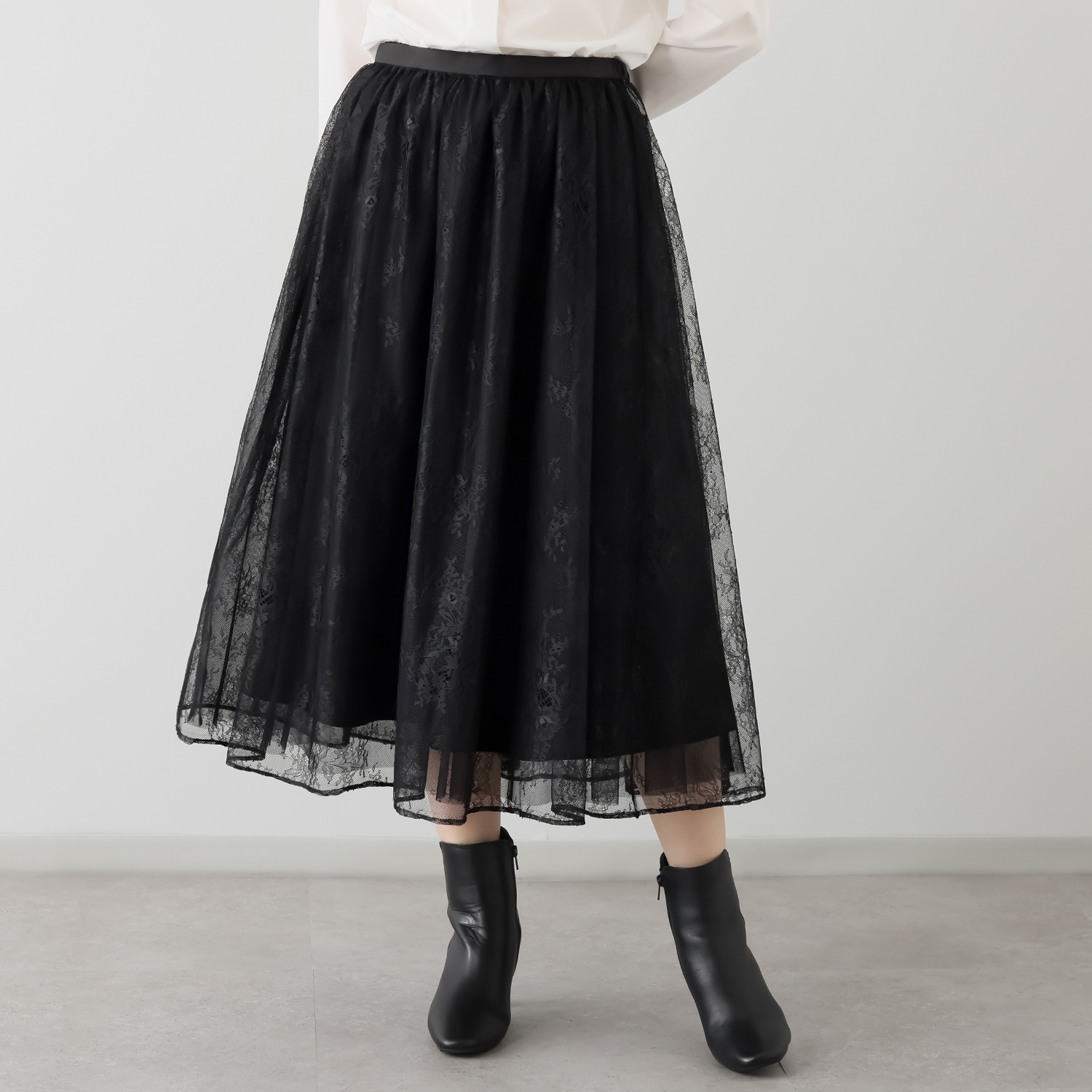 ボンボン・エ・ショコラ ペチコート付 ３ウェイレーススカート