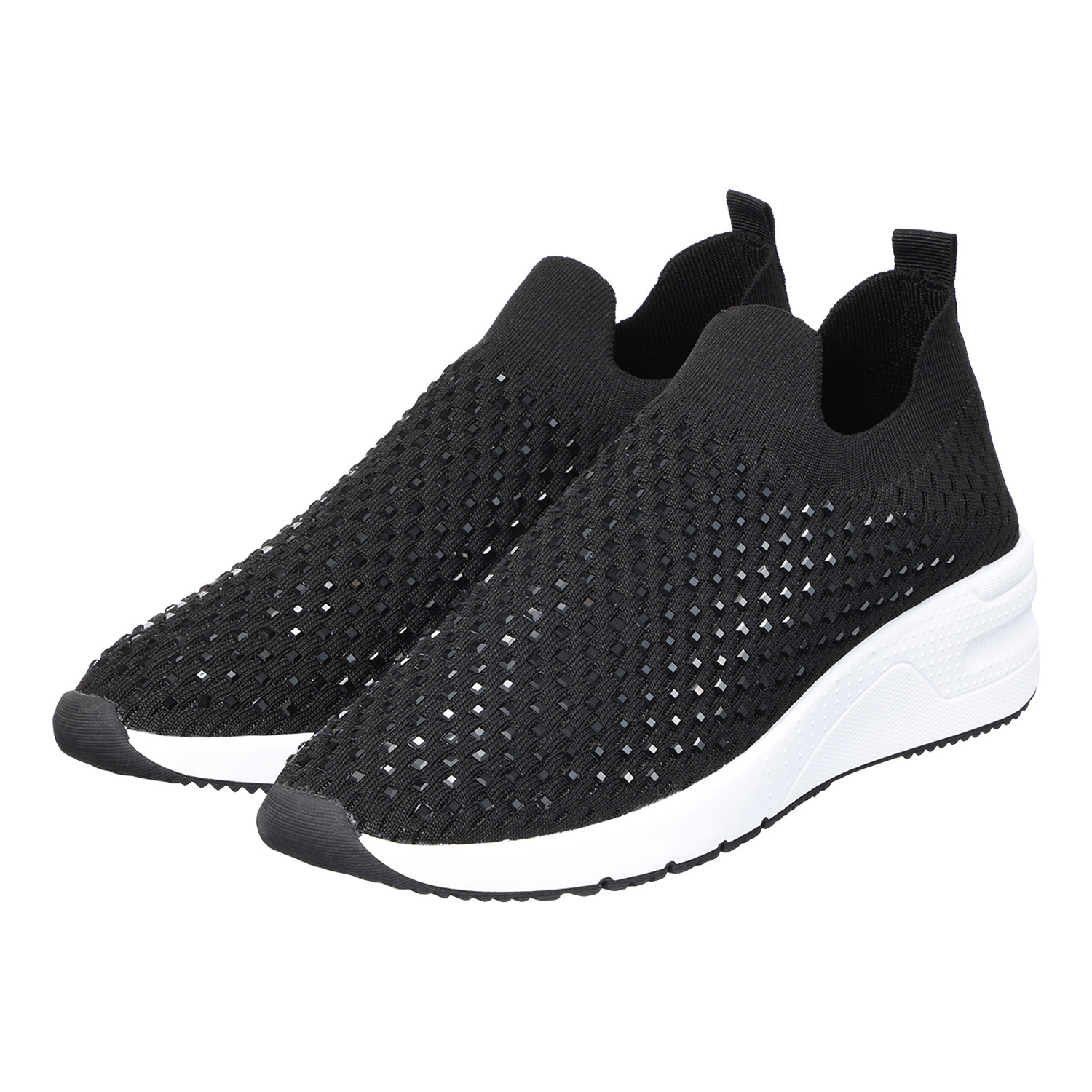 モルティ スクエアカット スパークルビジュウ ニットスニーカー