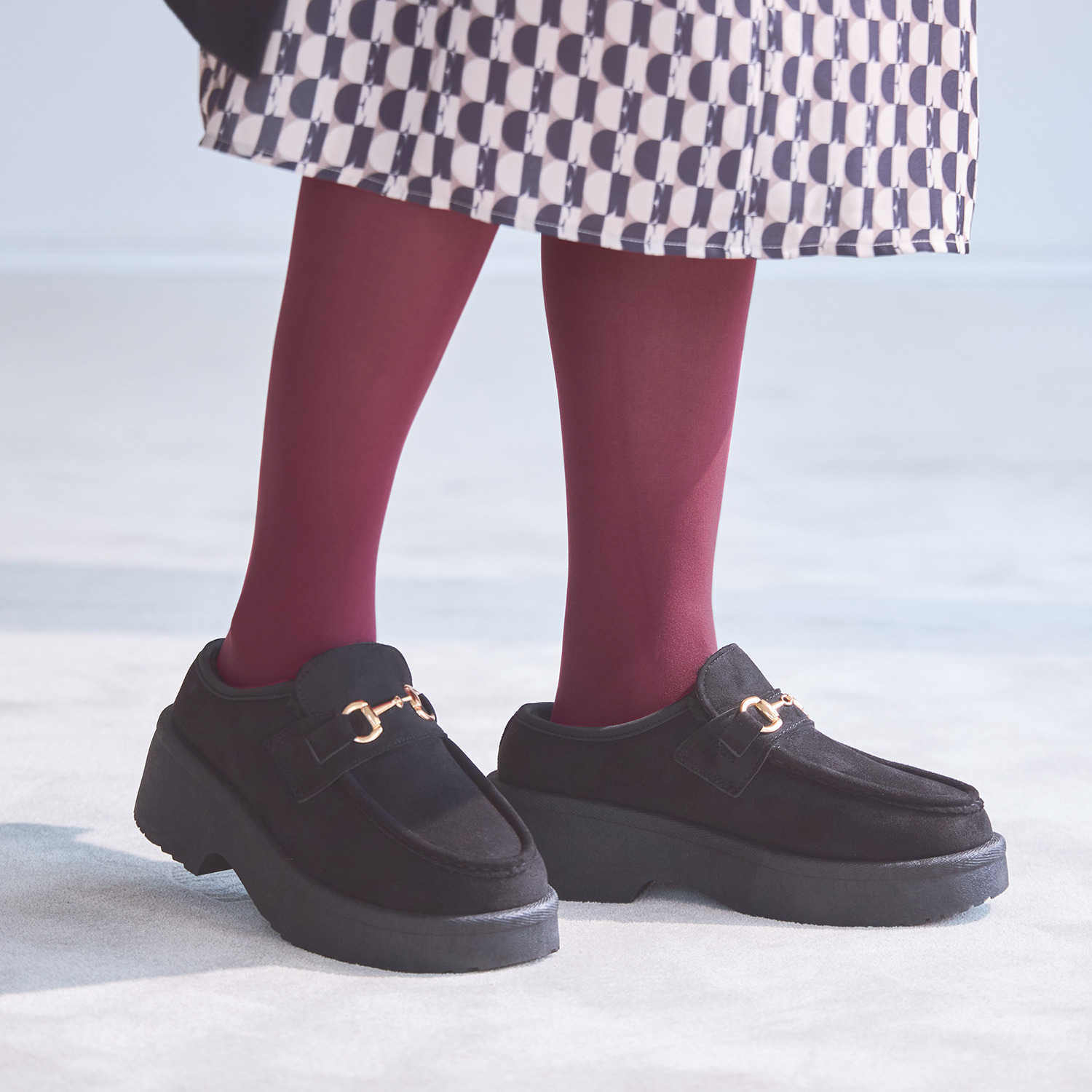 ズッカ クラブ 内側あったか ビットデザイン 厚底ミュールローファー- ショップチャンネル