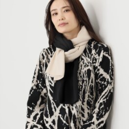 フーア バイカラー ニットストール