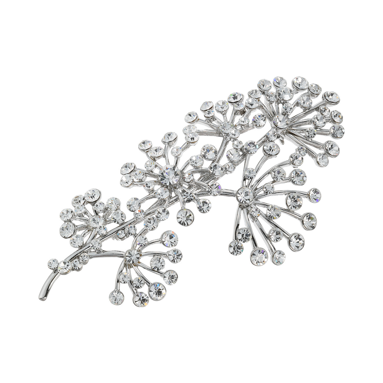 ユキコ　ハナイ プレシオサ社製 クリスタルガラス プランドリュミエール フルールブローチ