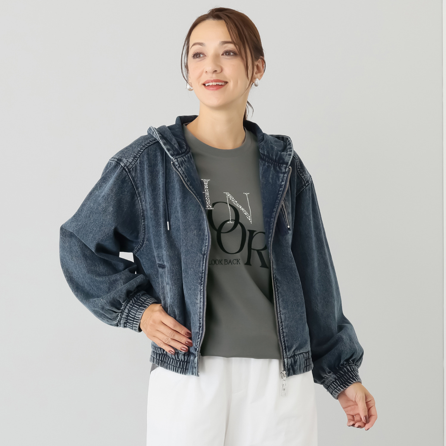 ヘブンアンドアース ヴィンテージウォッシュ デニムブルゾン