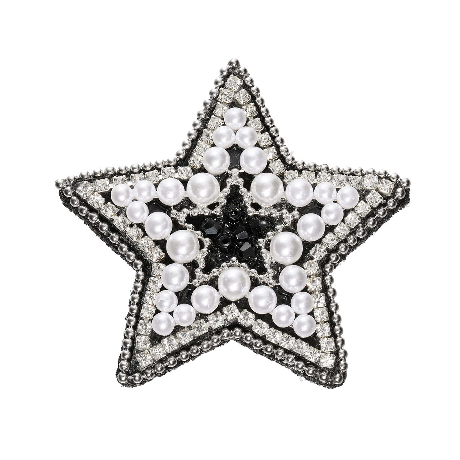 マイビジュー パールビジュウ＆ ガラスビジュウ スターデザイン マグネットブローチ