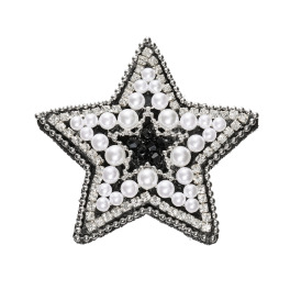 マイビジュー パールビジュウ＆ ガラスビジュウ スターデザイン マグネットブローチ