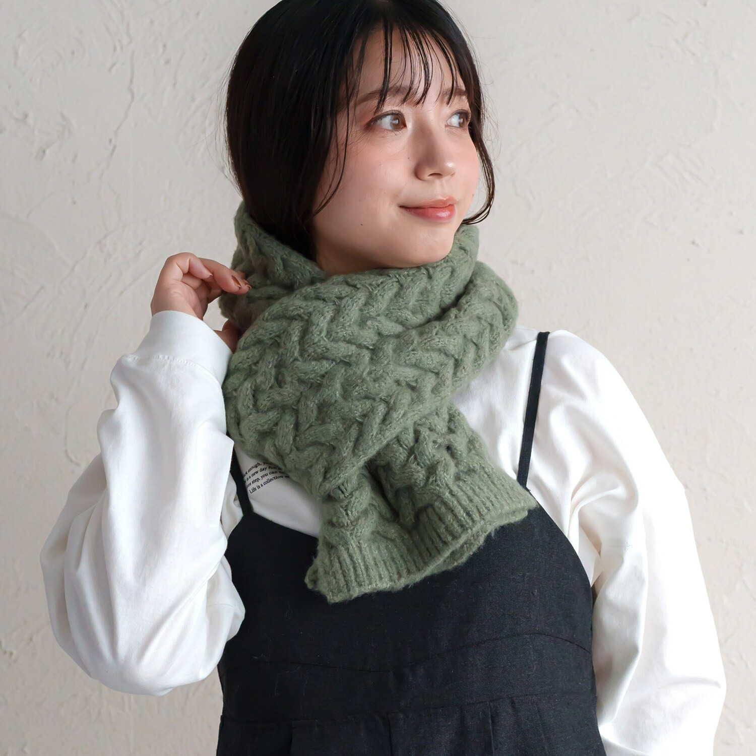 かわいい雑貨屋さん グロリア ジグザグ編み ニットマフラー