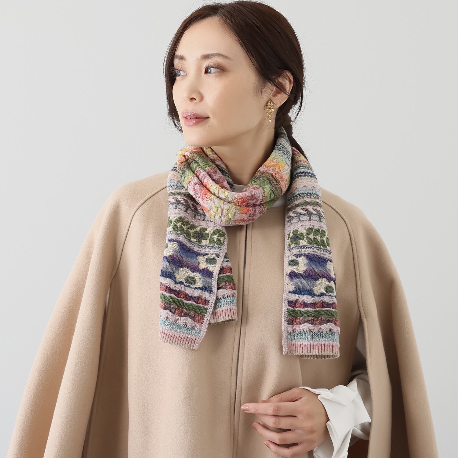 M.&Kyoko マフラー 未使用 佐藤繊維 ≪Masaki Kyoko≫ 小ぶりな