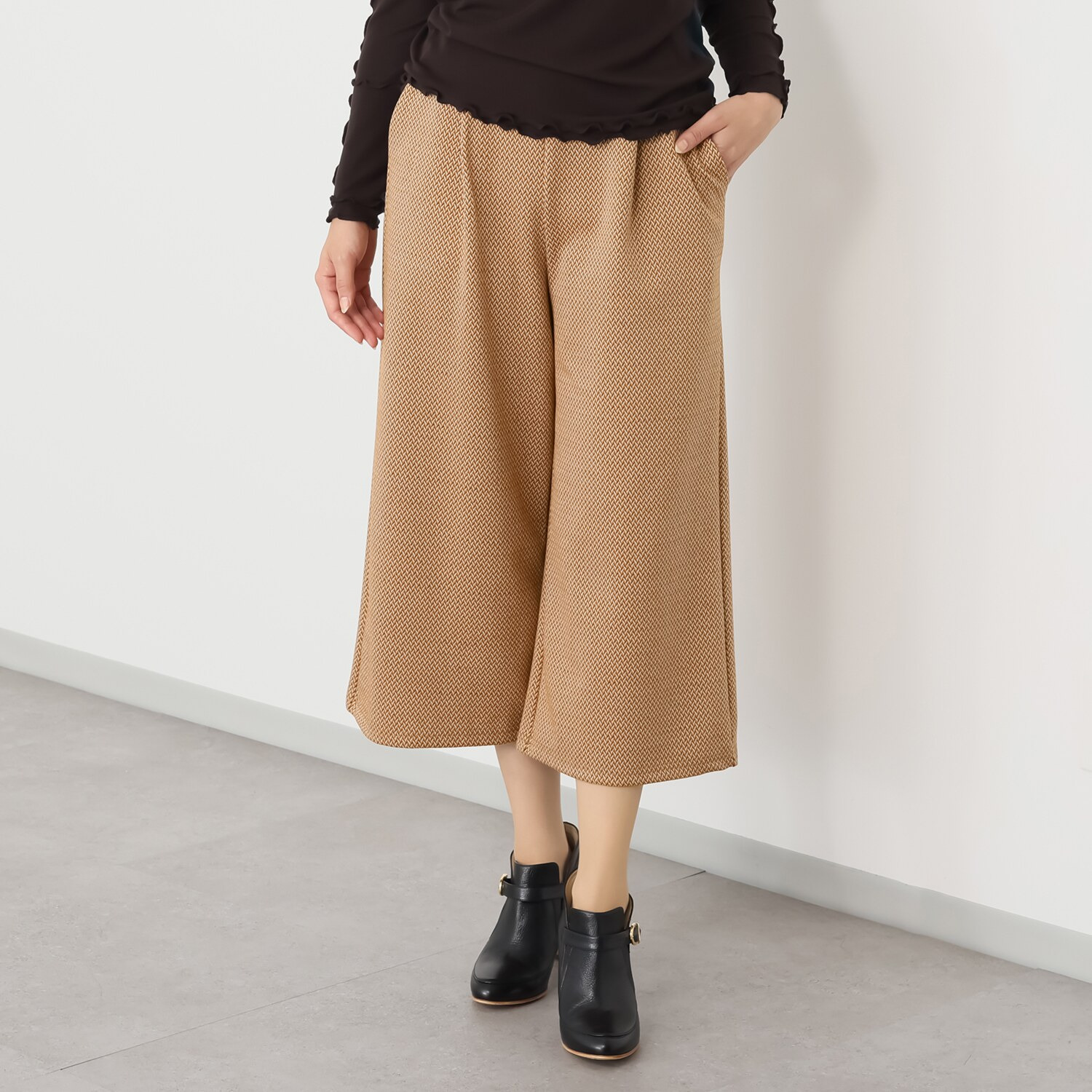 クリン　ヨシキ ジャガード ガウチョパンツ