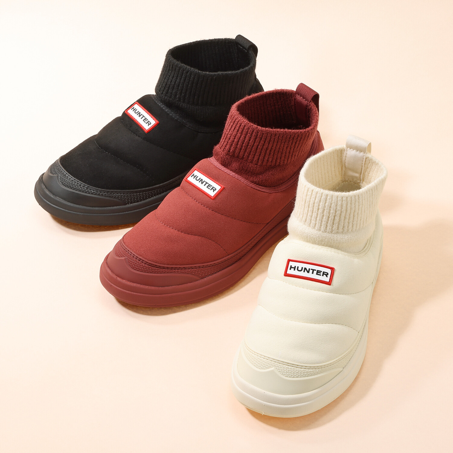 ハンター インアウト スエード調カフブーツ