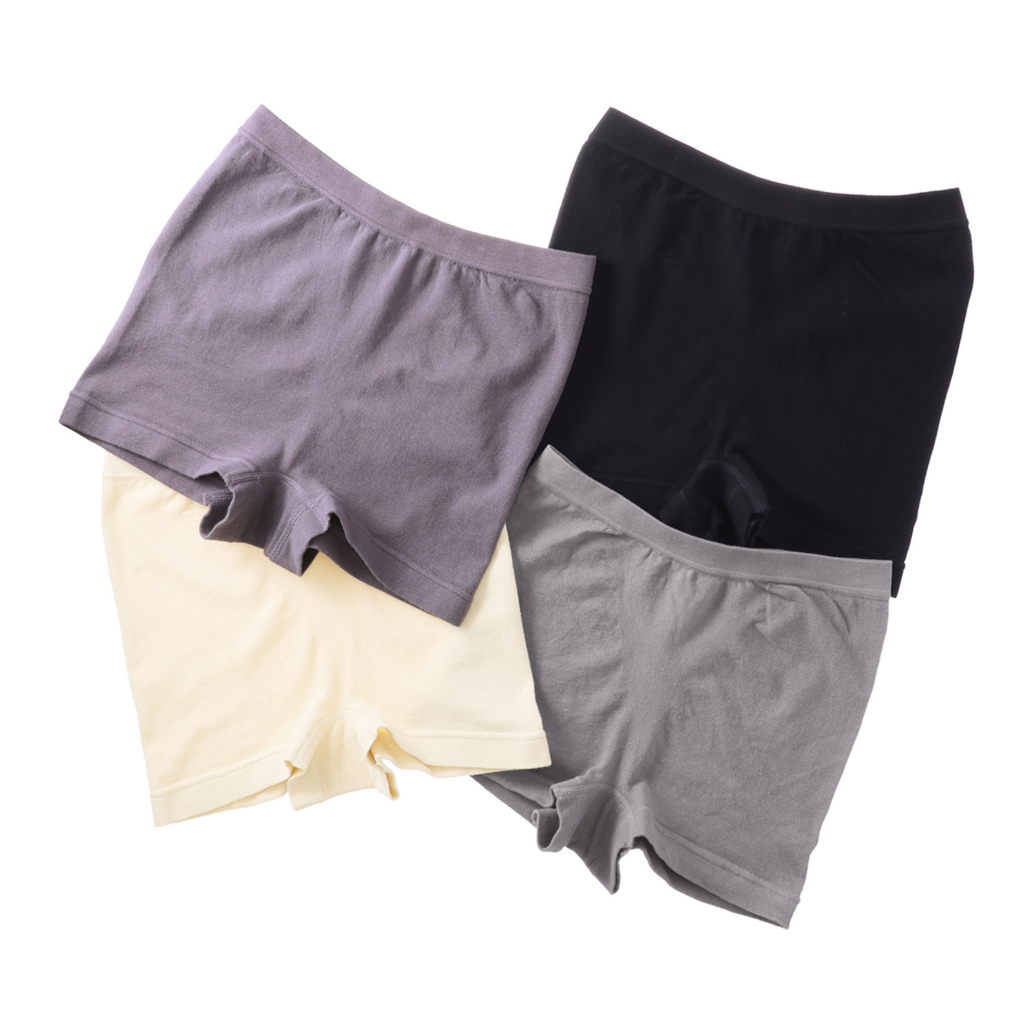 ジュエル ぐ〜んと伸びる やさしくフィット ヒアルロン酸加工 綿混素材の成型編 一分丈ショーツ４枚セット