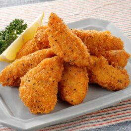 レンジで簡単！ 国産若鶏の ササミフライドチキン