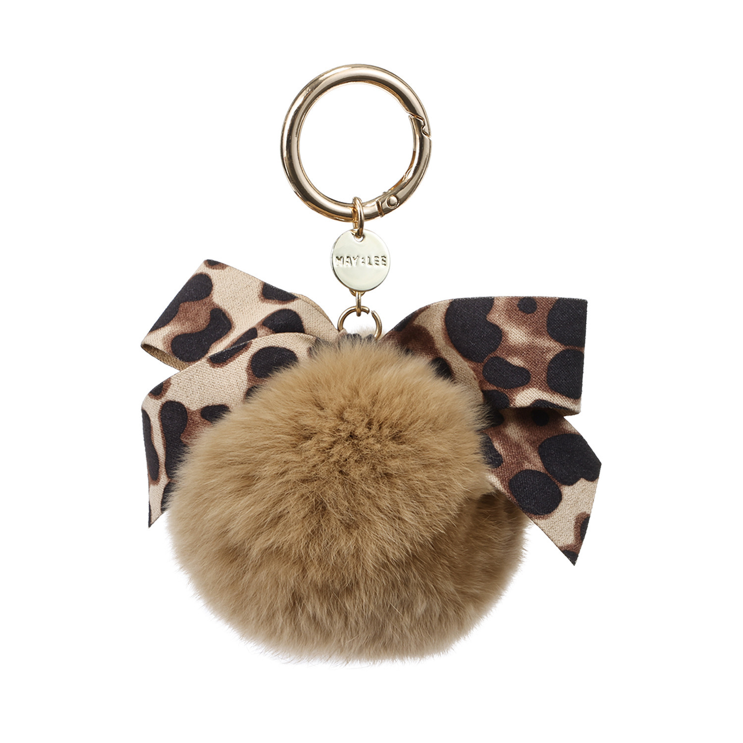 ドンナルマ レオパードリボン フェイクファー チャーム- ショップ