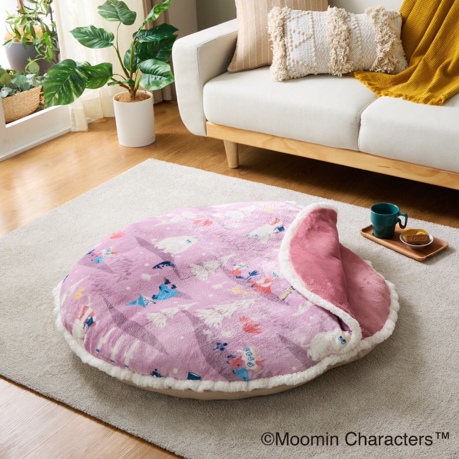ムーミン モコモコ暖か バーガークッション ＜直径９０ｃｍ＞
