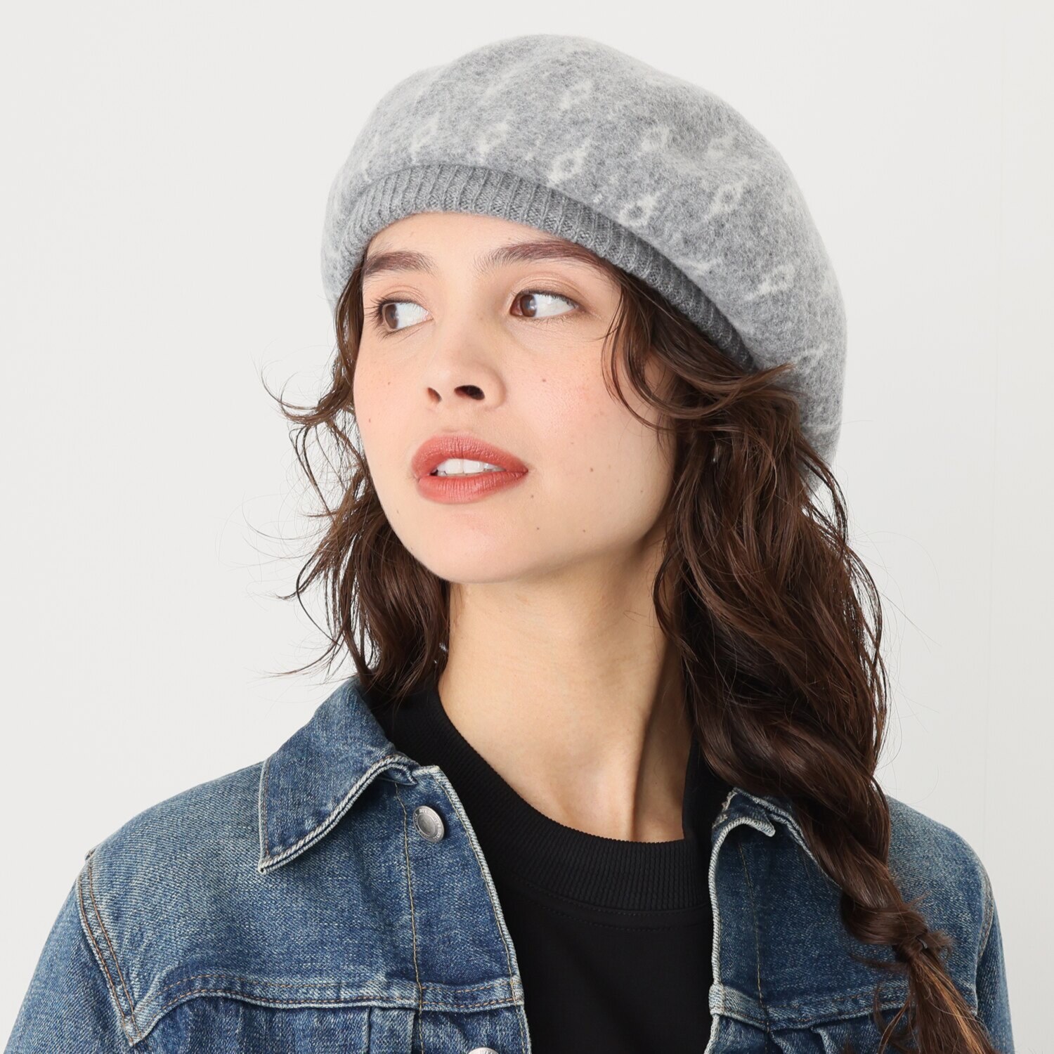 ベルモード ダイヤ柄縮絨ベレー帽