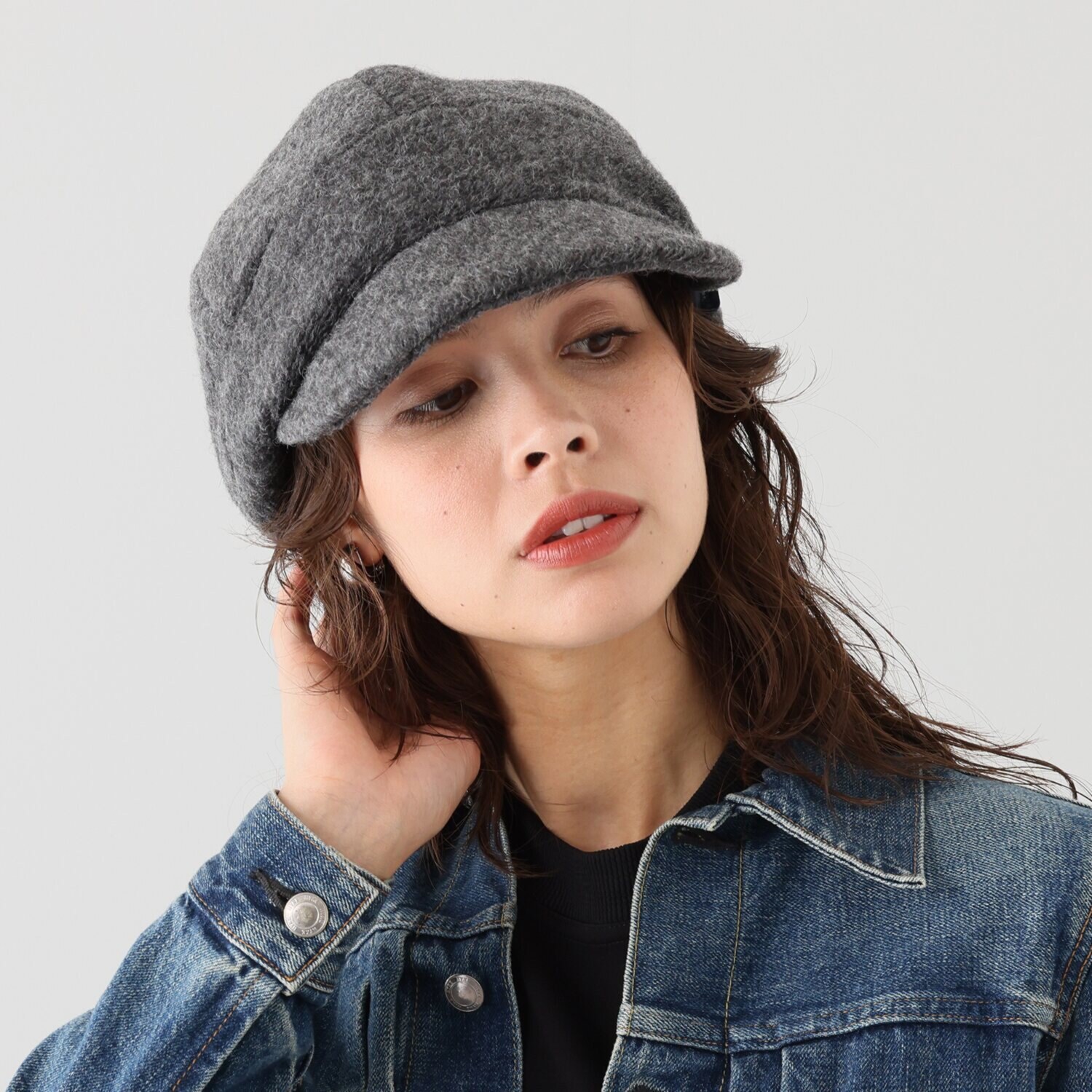 ベルモード ウール混 耳まですっぽり キャスケット