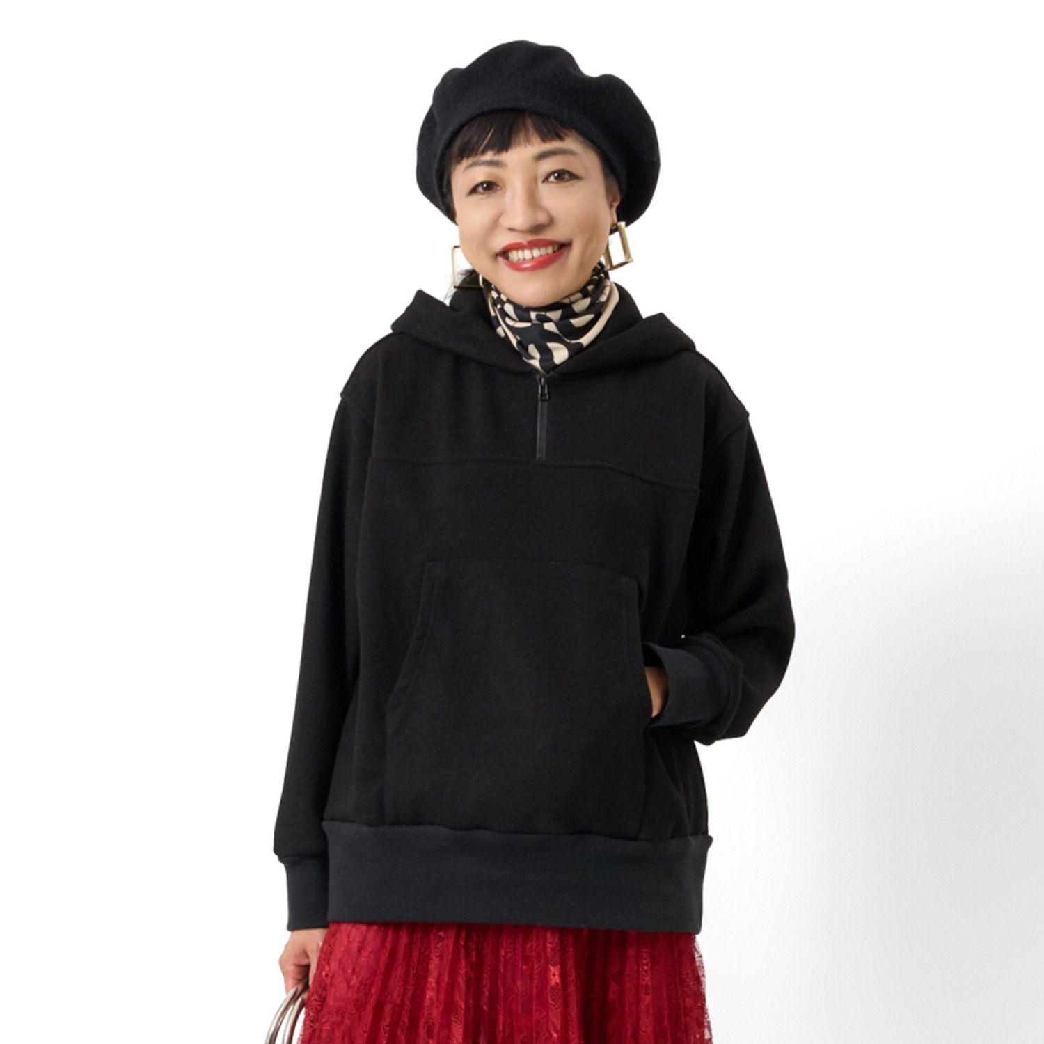 ミューリエ ジェットセッター気分で 快適おしゃれ 裏起毛フーディー