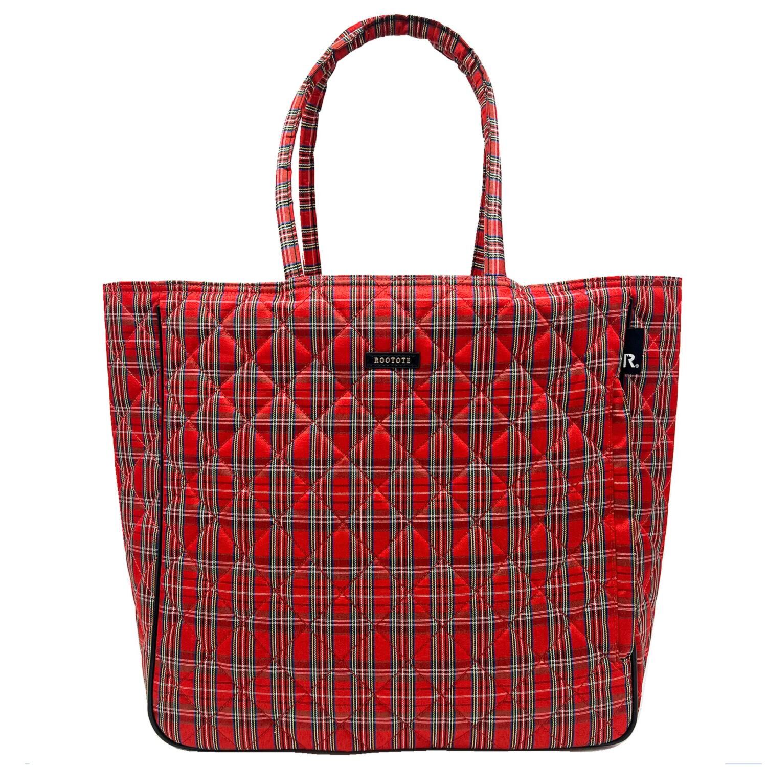 ルートート 程良いハリときちんと感！ チェック柄キルティング 大容量トートバッグ