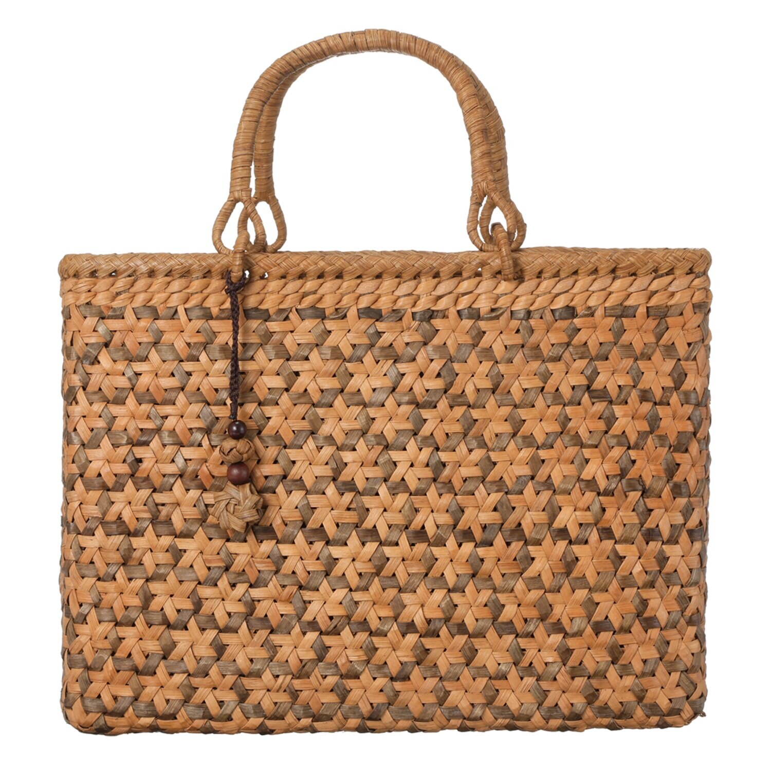 山葡萄かごバッグ 花柄編 スクエアバッグ- ショップチャンネル